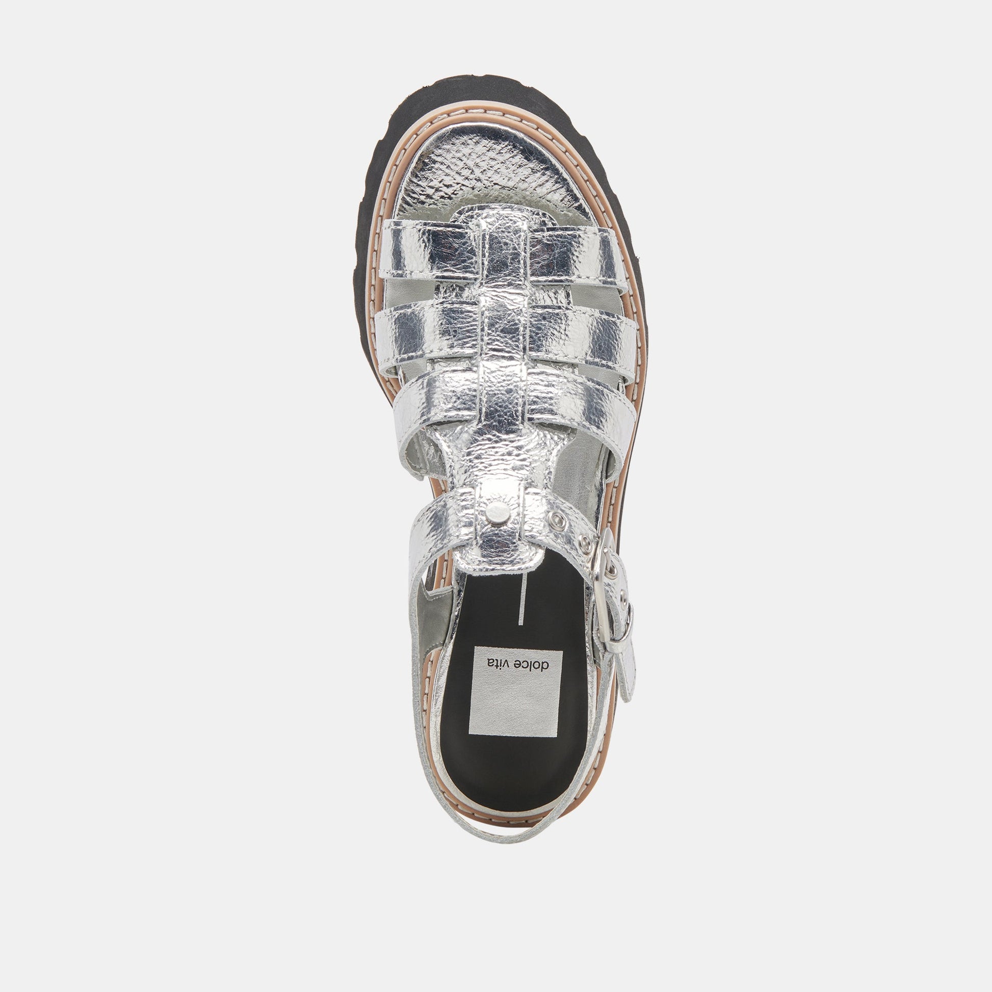 Dolce Vita LATICE SANDALS SILVER DISTRESSED LEATHER