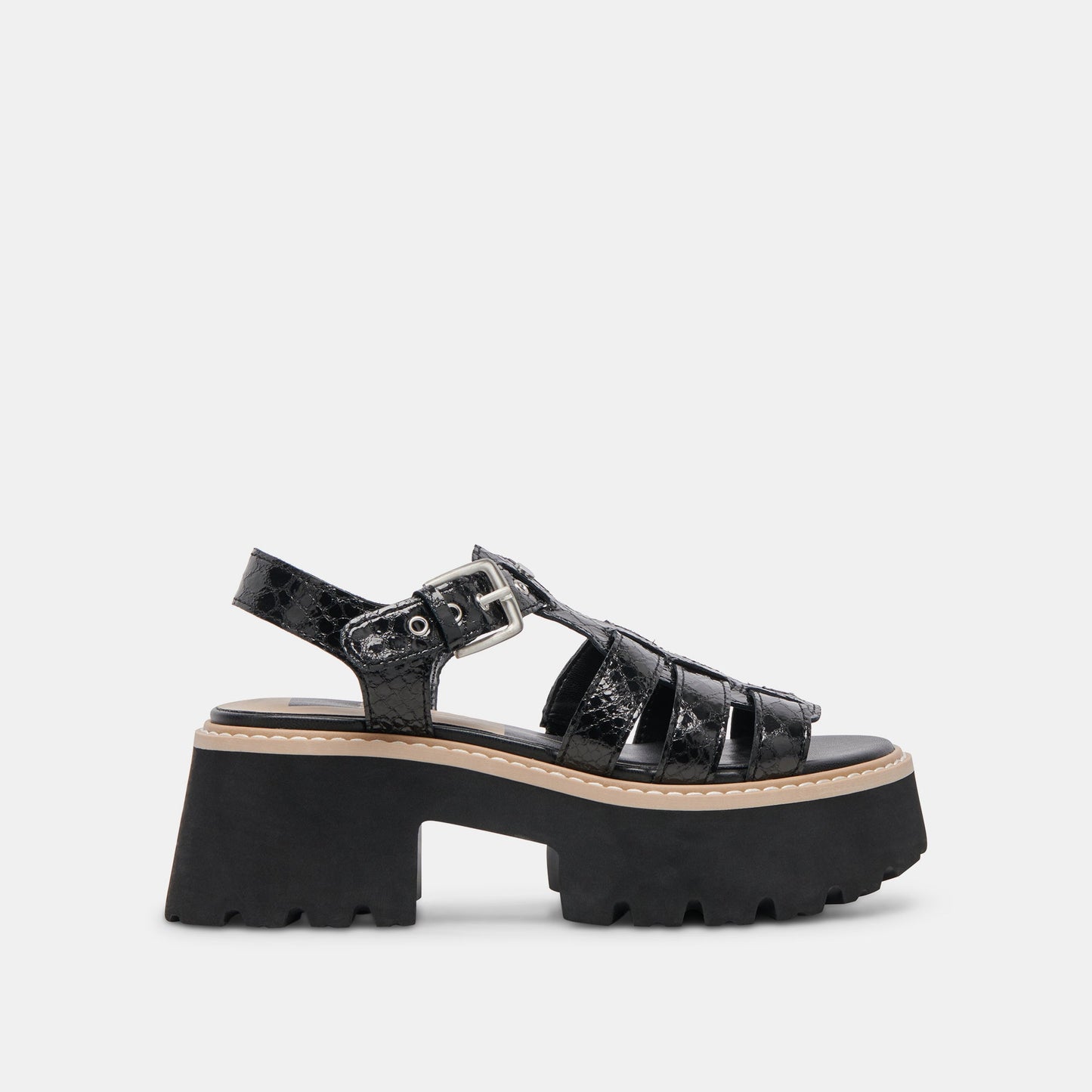 Dolce Vita LATICE SANDALS MIDNIGHT EMBOSSED LEATHER