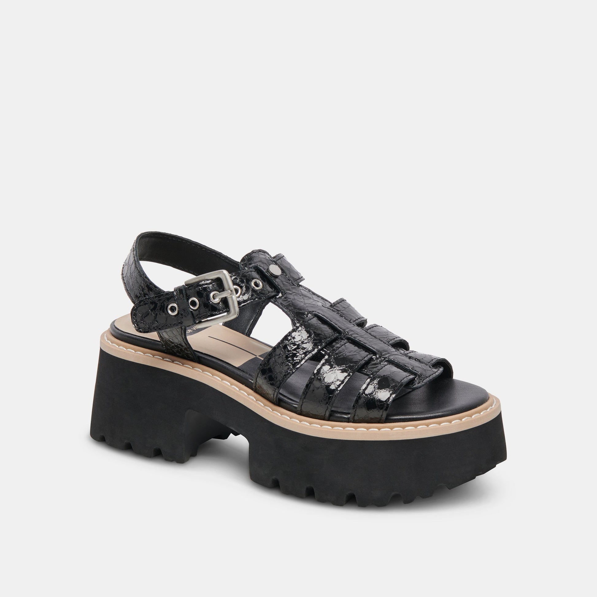 Dolce Vita LATICE SANDALS MIDNIGHT EMBOSSED LEATHER