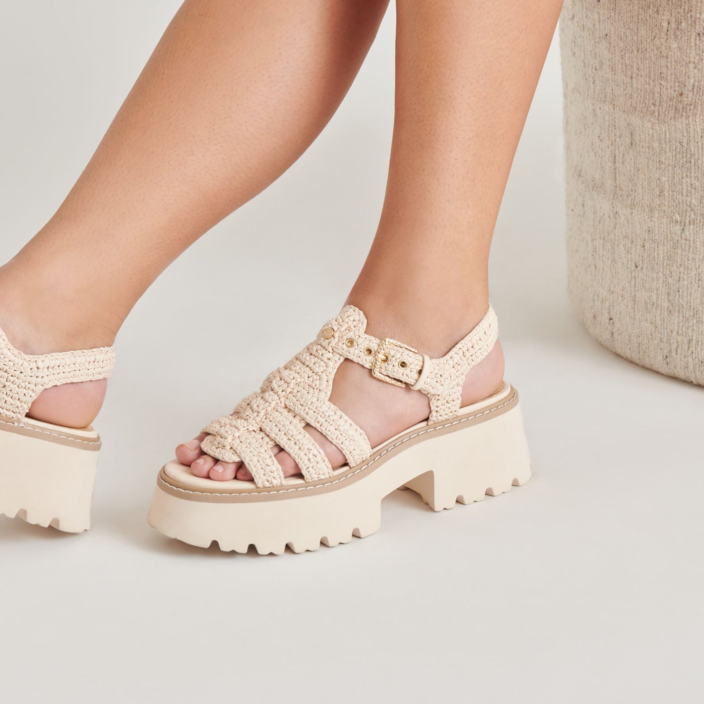 Dolce Vita LATICE SANDALS OATMEAL KNIT
