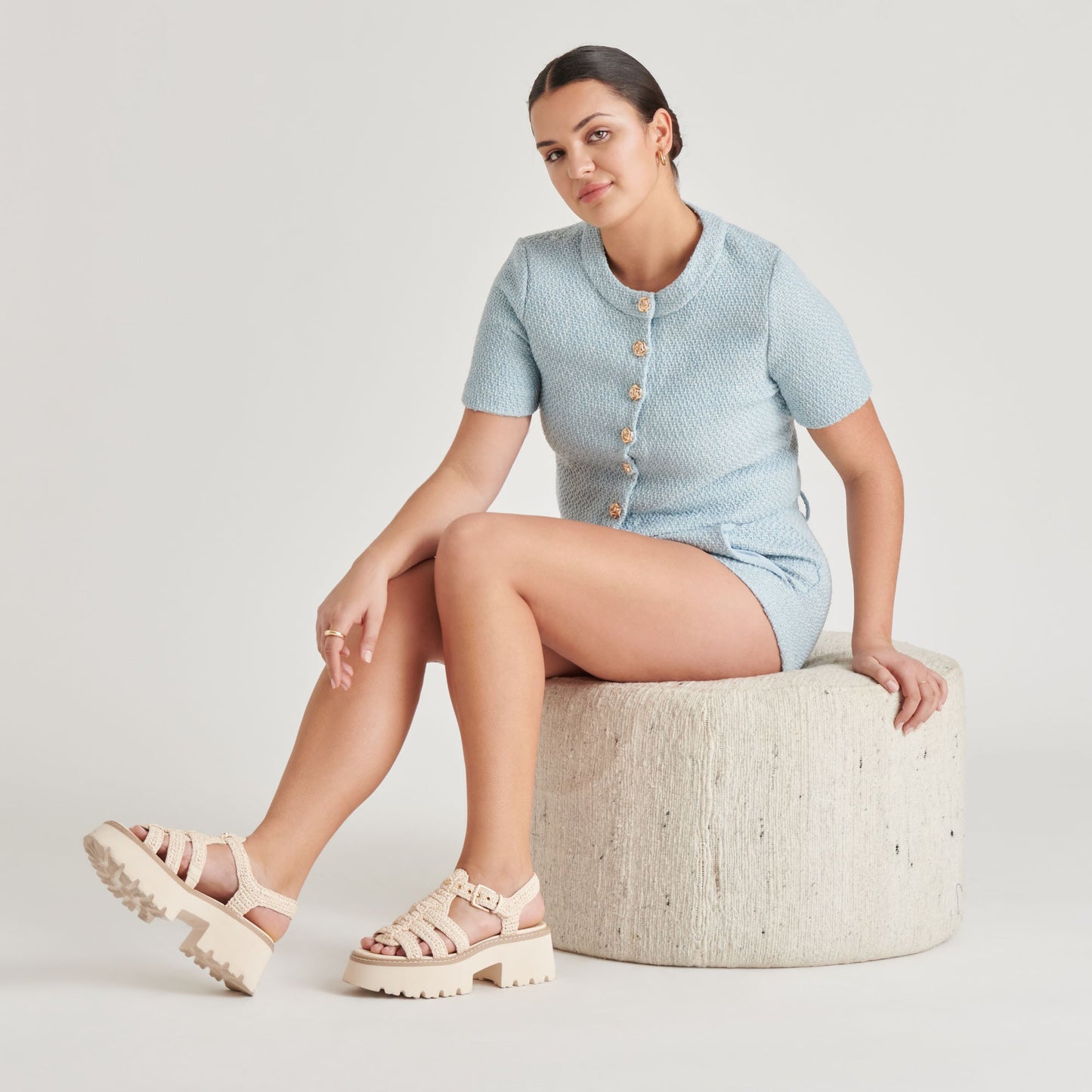 Dolce Vita LATICE SANDALS OATMEAL KNIT