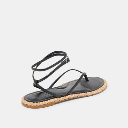 Dolce Vita COVE SANDALS BLACK LEATHER