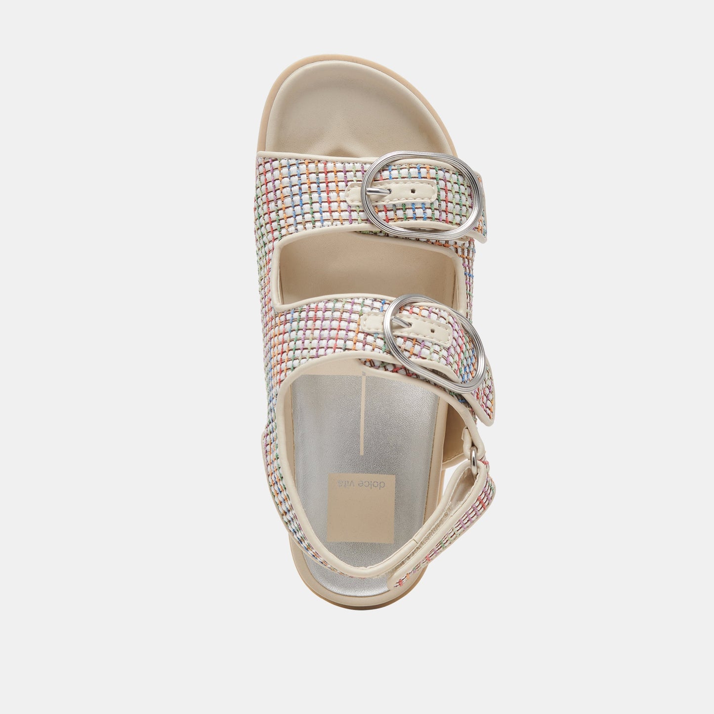 Dolce Vita STARLA PRIDE SANDALS WHITE MULTI RAFFIA
