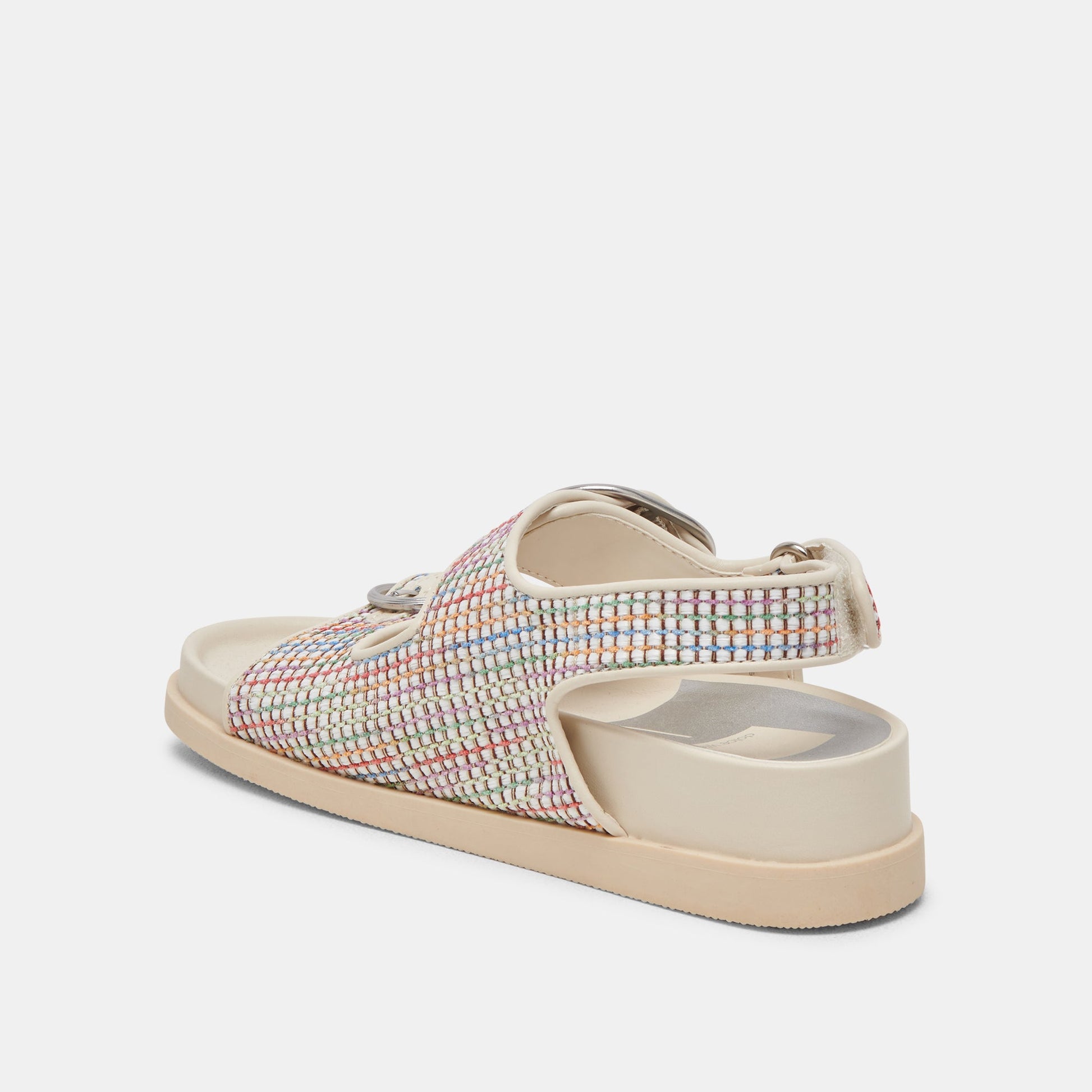 Dolce Vita STARLA PRIDE SANDALS WHITE MULTI RAFFIA