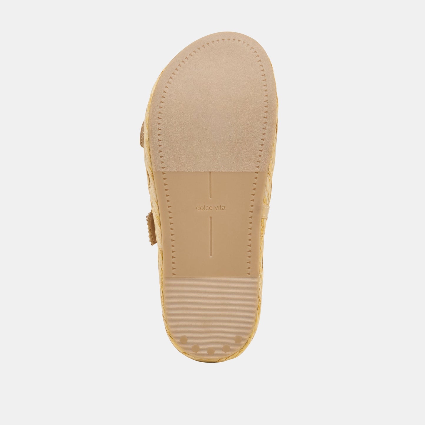Dolce Vita Falyn Brown Natural Woven Raffia Sandals