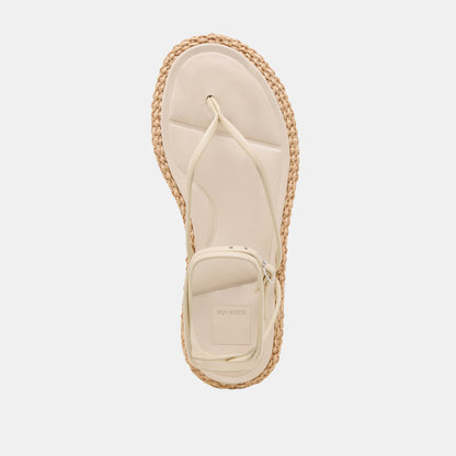 Dolce Vita COVE SANDALS OFF WHITE LEATHER