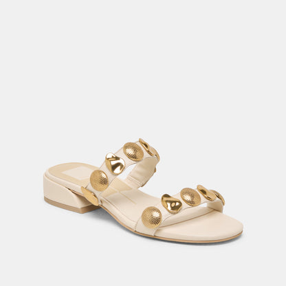 Dolce Vita Farrow Creme Leather Sandals