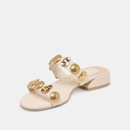 Dolce Vita Farrow Creme Leather Sandals