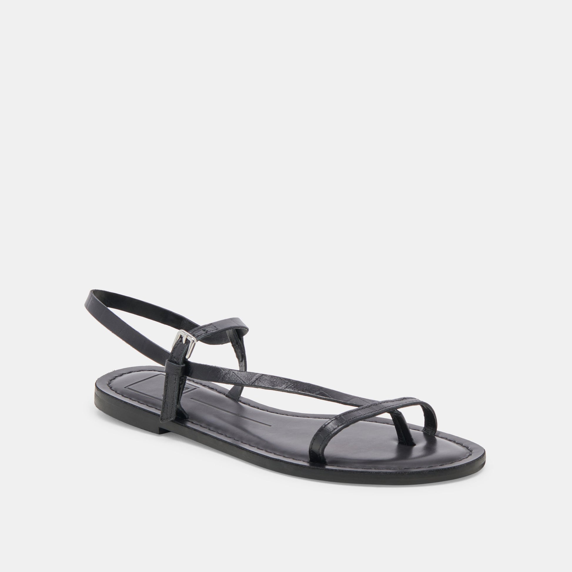 Dolce Vita WANDRE SANDALS NOIR EMBOSSED LEATHER