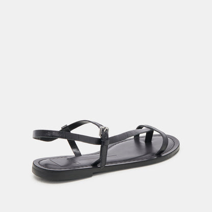 Dolce Vita WANDRE SANDALS NOIR EMBOSSED LEATHER