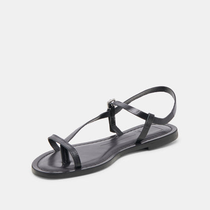 Dolce Vita WANDRE SANDALS NOIR EMBOSSED LEATHER