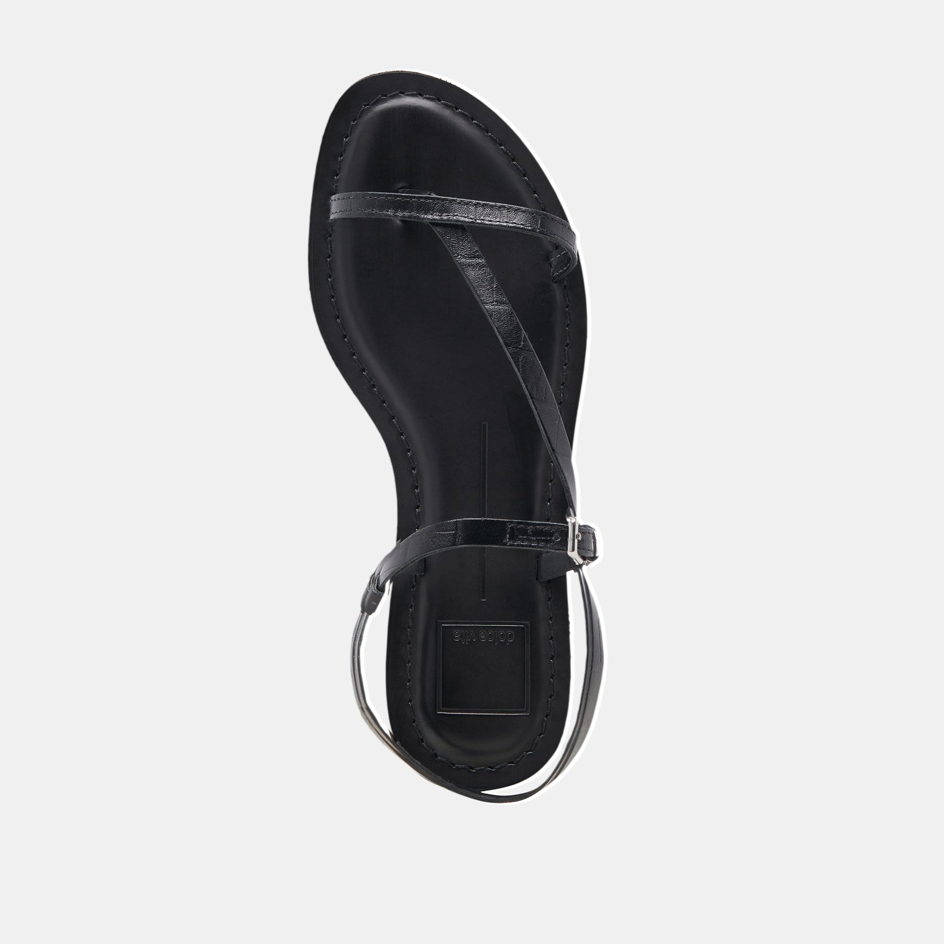 Dolce Vita WANDRE SANDALS NOIR EMBOSSED LEATHER