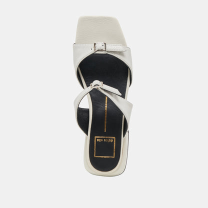 Dolce Vita LAVERN SANDALS OFF WHITE CRINKLE PATENT