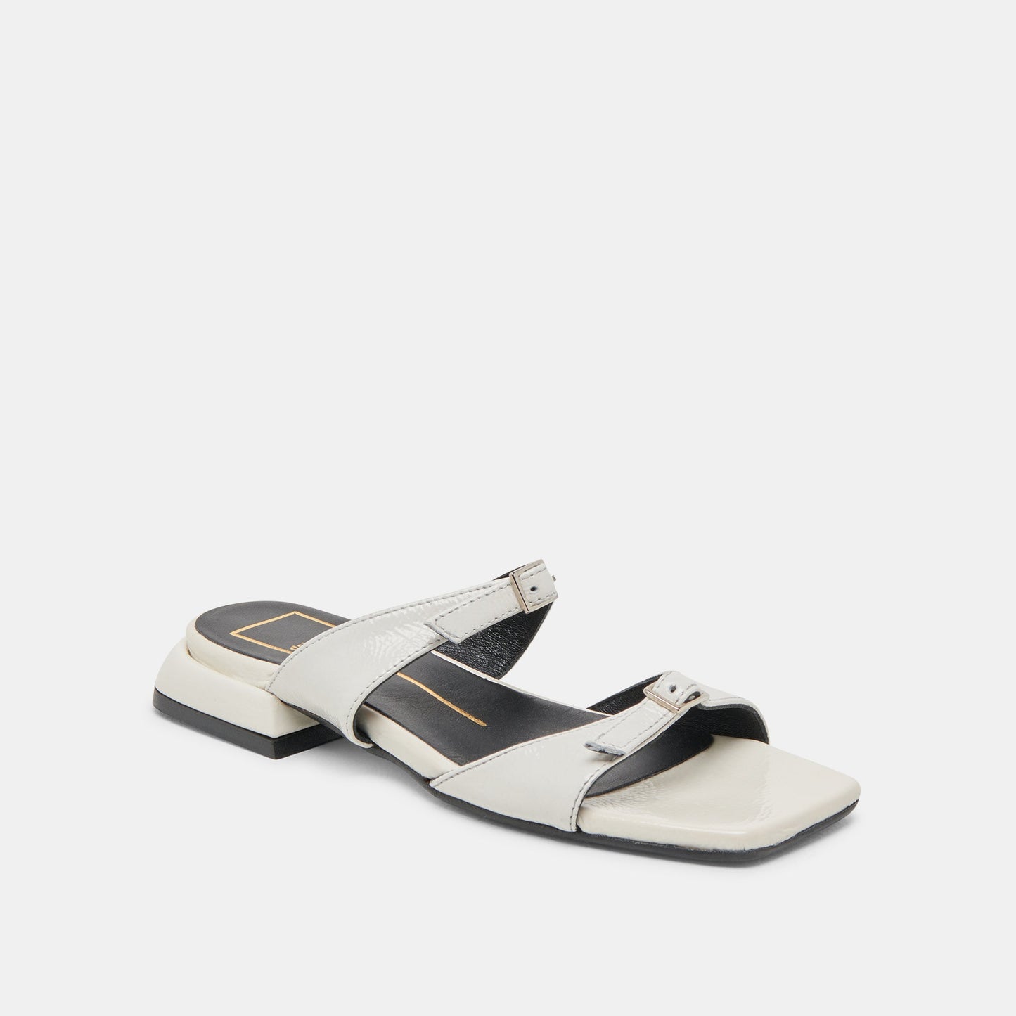 Dolce Vita LAVERN SANDALS OFF WHITE CRINKLE PATENT