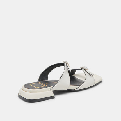 Dolce Vita LAVERN SANDALS OFF WHITE CRINKLE PATENT
