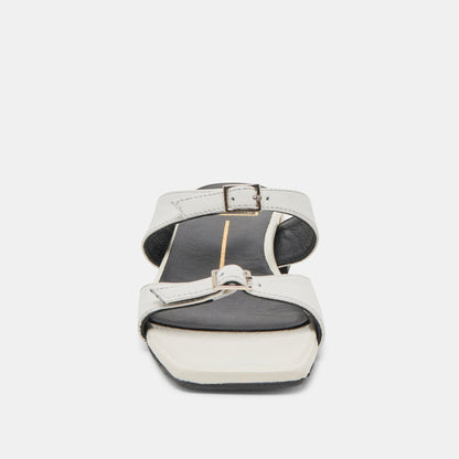 Dolce Vita LAVERN SANDALS OFF WHITE CRINKLE PATENT