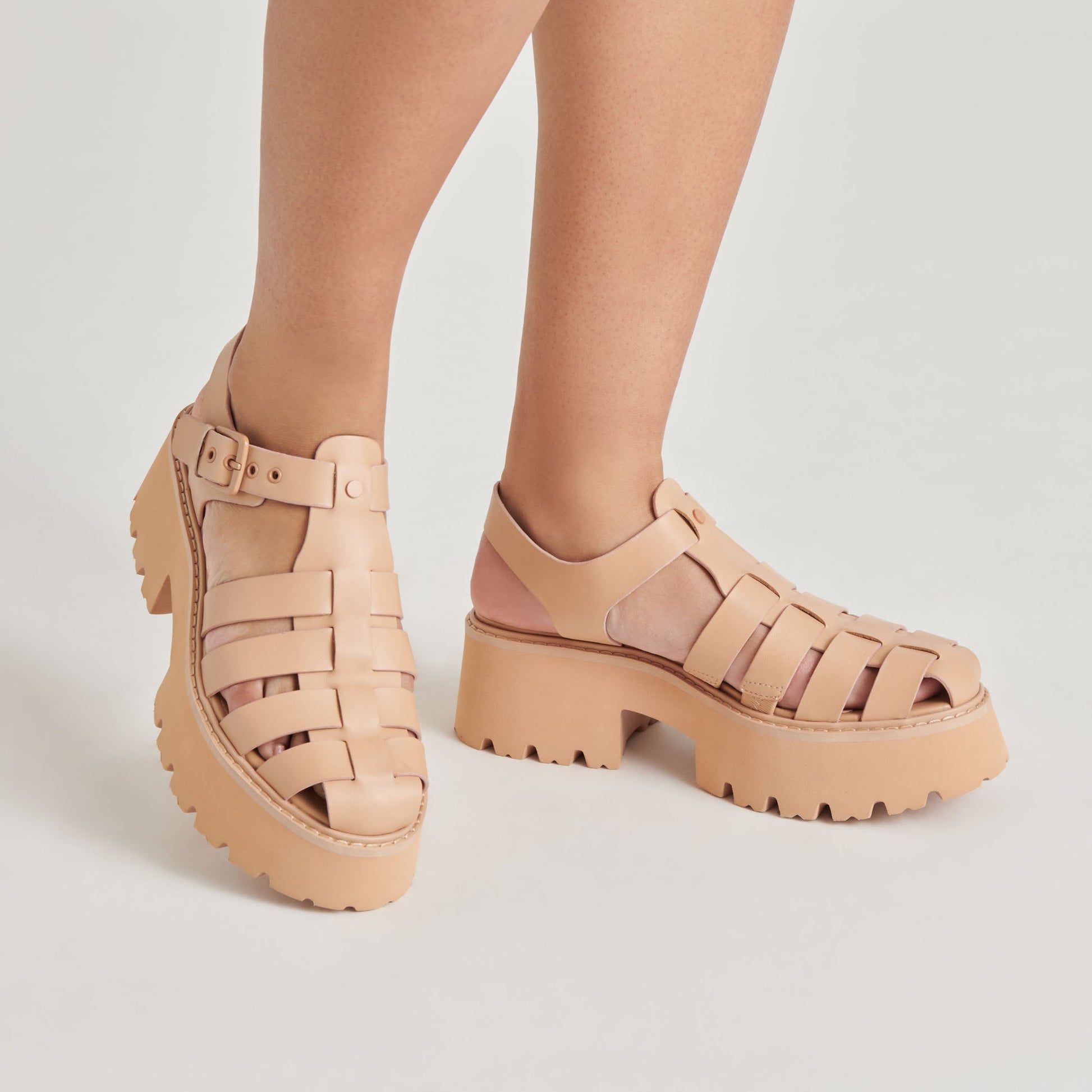 Dolce Vita LASLY TONAL SANDALS CAFE LEATHER