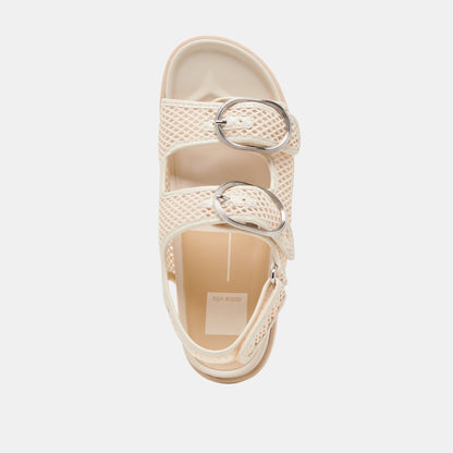 Dolce Vita STARLA MESH SANDALS CREME WOVEN MESH