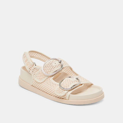 Dolce Vita STARLA MESH SANDALS CREME WOVEN MESH