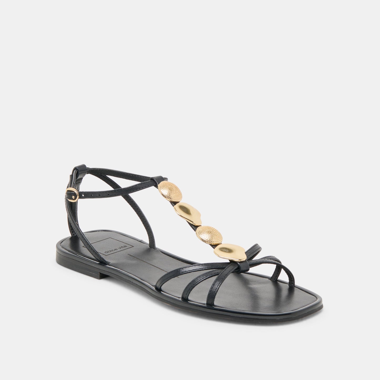 Dolce Vita Faun Black Leather Sandals