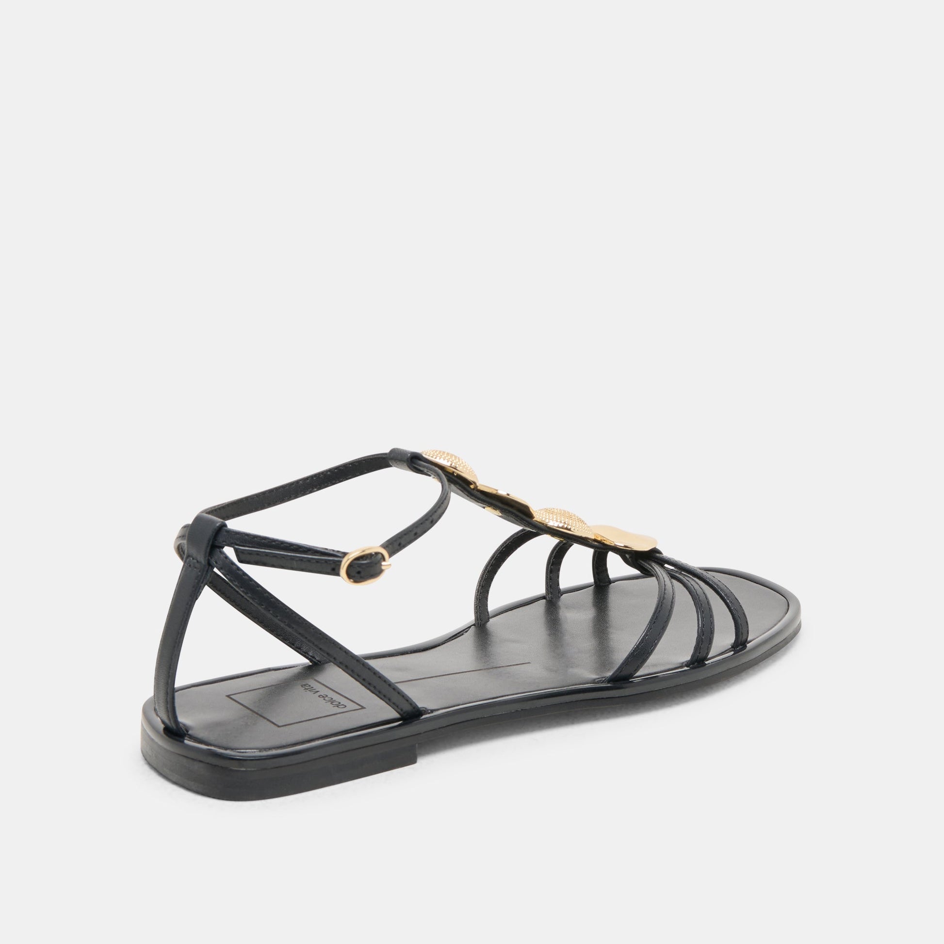 Dolce Vita Faun Black Leather Sandals