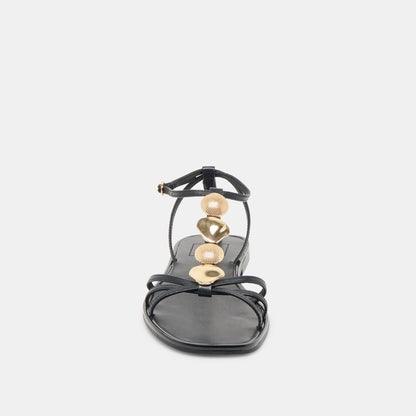 Dolce Vita Faun Black Leather Sandals