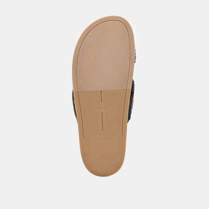 Dolce Vita SELDA WIDE SANDALS ONYX RAFFIA