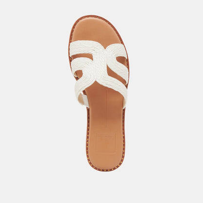 Dolce Vita EMON SANDALS WHITE RAFFIA