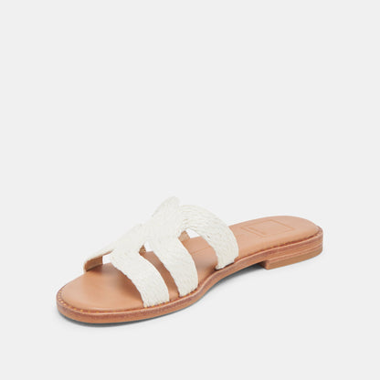 Dolce Vita EMON SANDALS WHITE RAFFIA