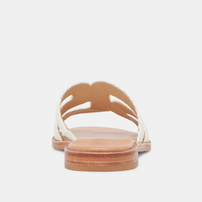 Dolce Vita EMON SANDALS WHITE RAFFIA