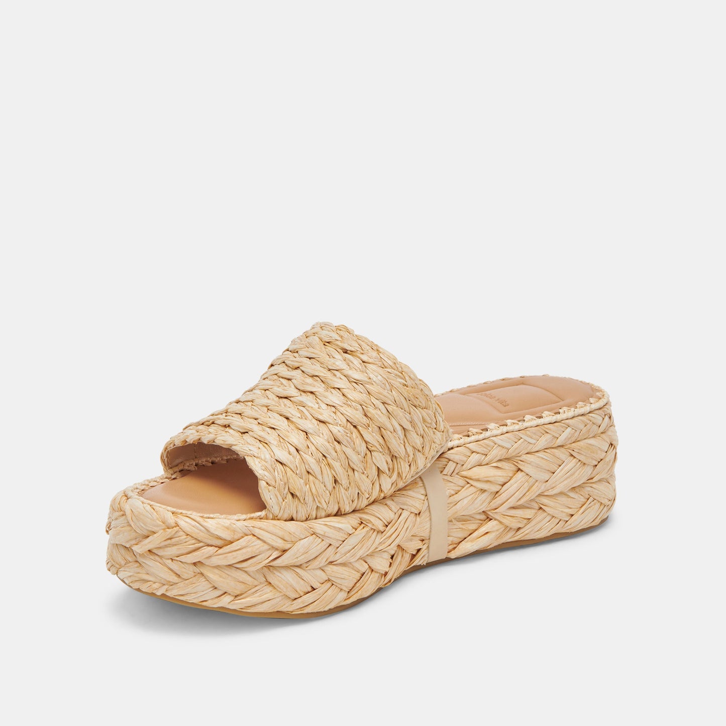 Dolce Vita Chavi Wide Sandals LT Natural Raffia