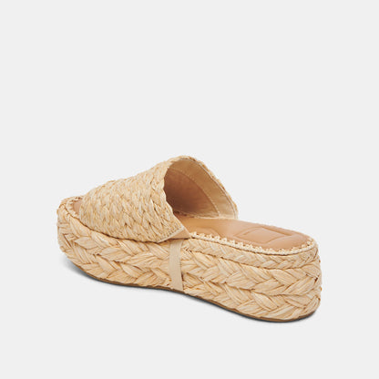 Dolce Vita Chavi Wide Sandals LT Natural Raffia