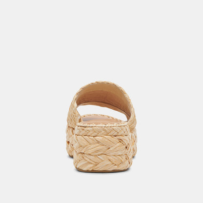 Dolce Vita Chavi Wide Sandals LT Natural Raffia