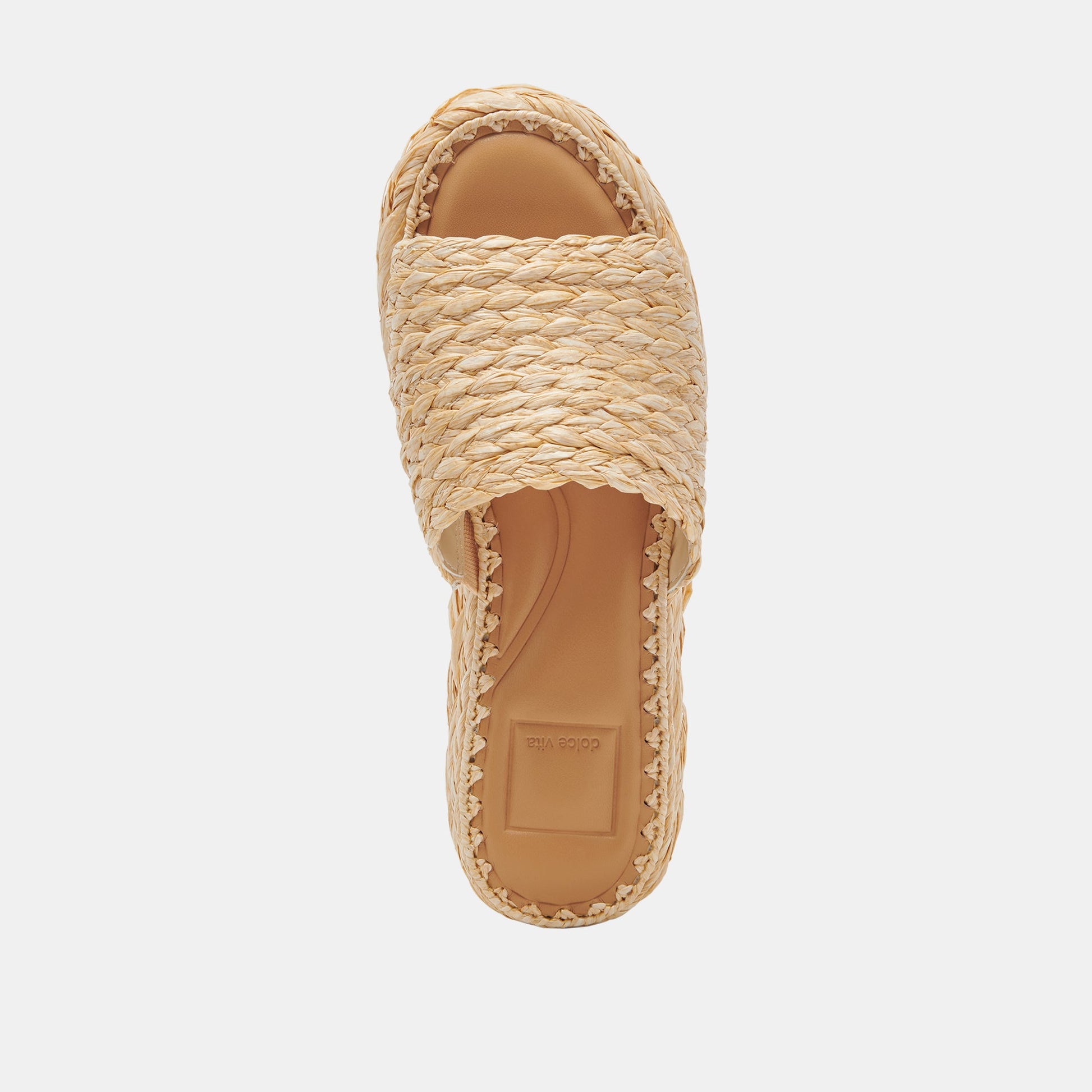 Dolce Vita Chavi Wide Sandals LT Natural Raffia