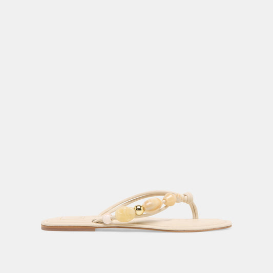 Dolce Vita Cely Ivory Leather Sandals