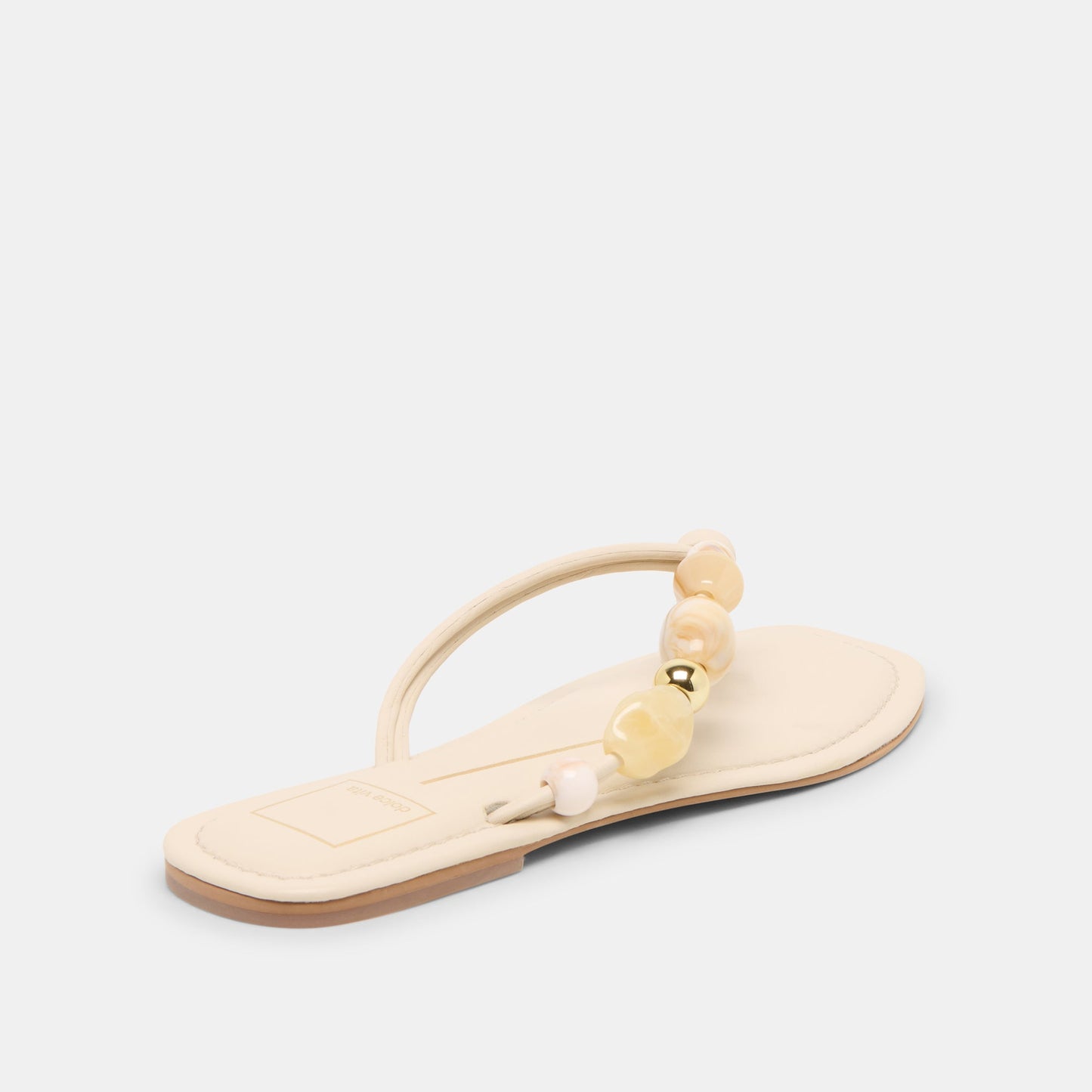 Dolce Vita Cely Ivory Leather Sandals