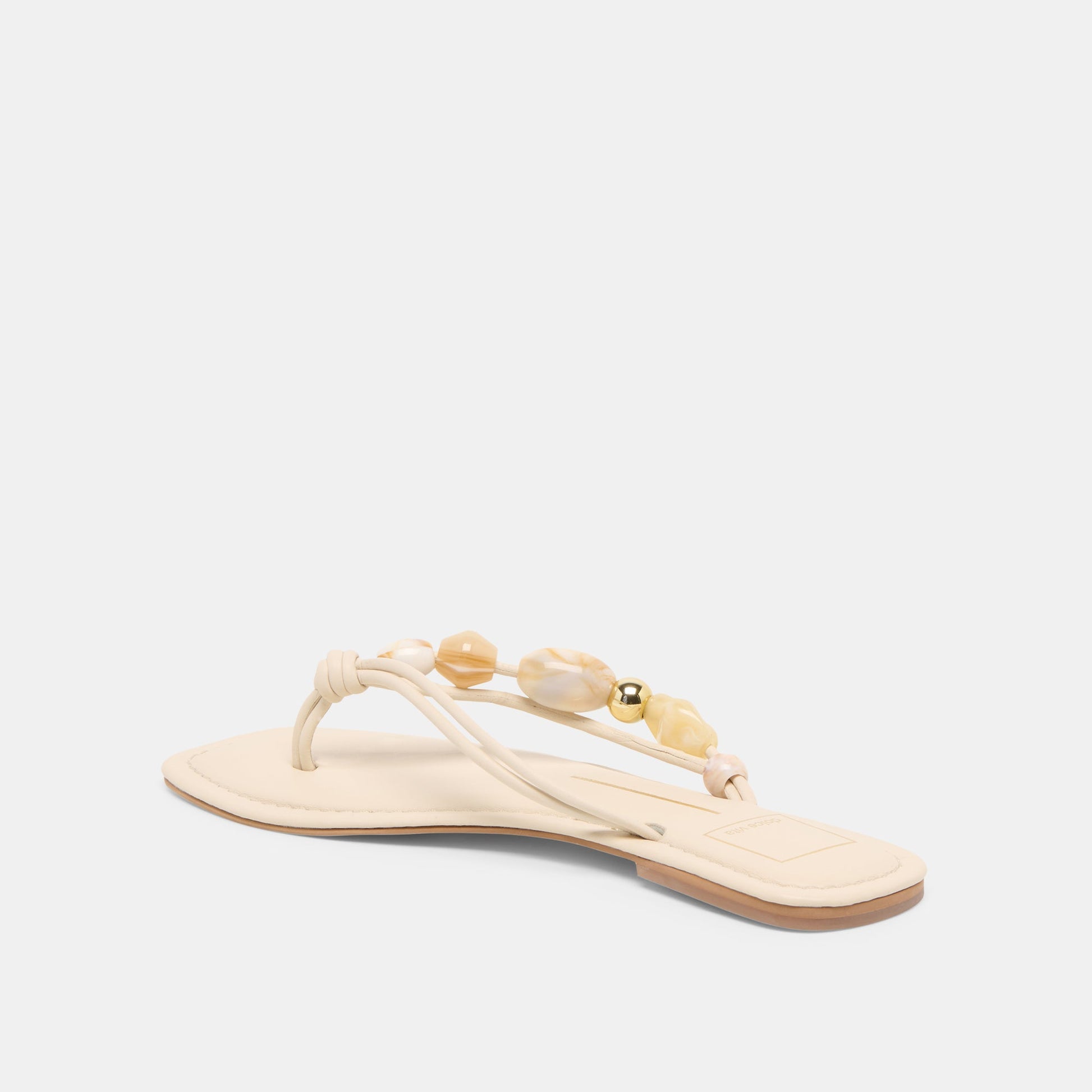 Dolce Vita Cely Ivory Leather Sandals