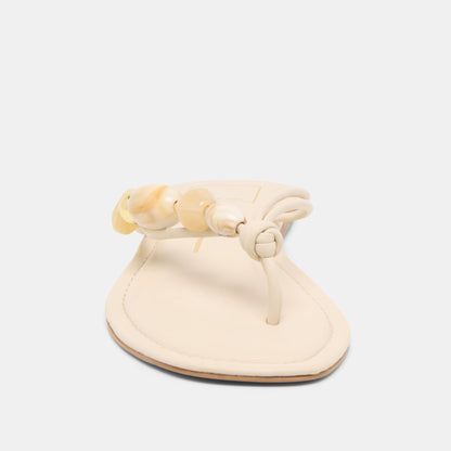 Dolce Vita Cely Ivory Leather Sandals