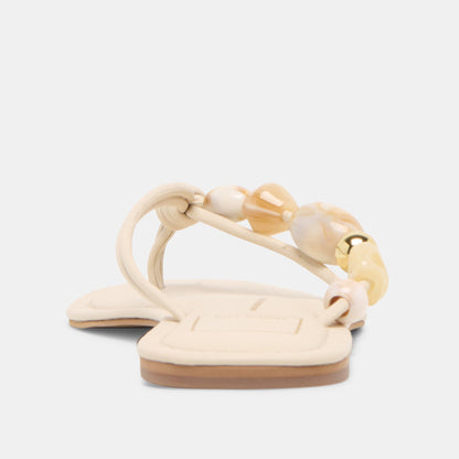 Dolce Vita Cely Ivory Leather Sandals
