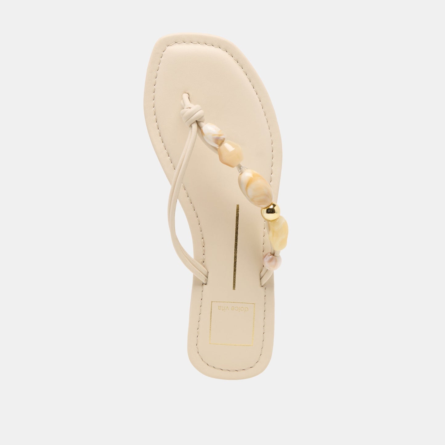 Dolce Vita Cely Ivory Leather Sandals