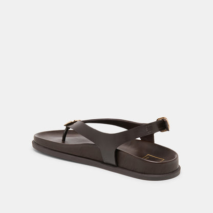 Dolce Vita Jony Dk Brown Leather Sandals