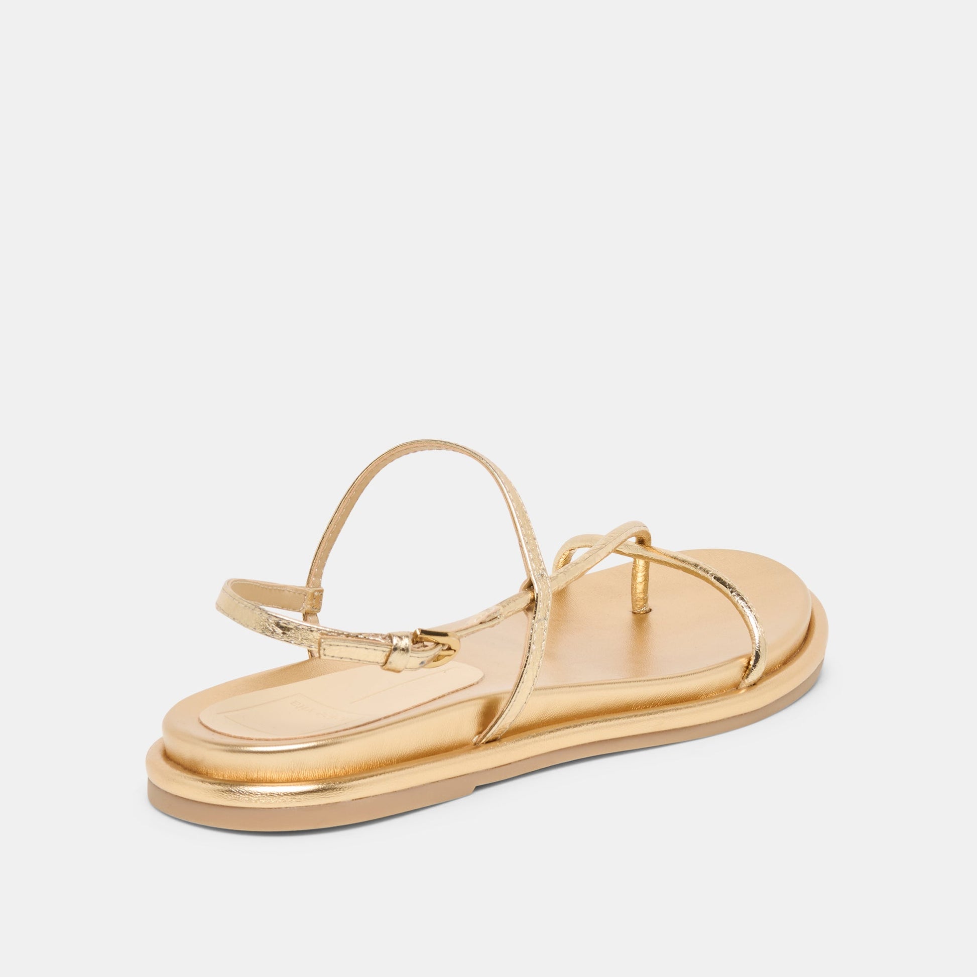 Dolce Vita Dom Gold Distressed Leather Sandals