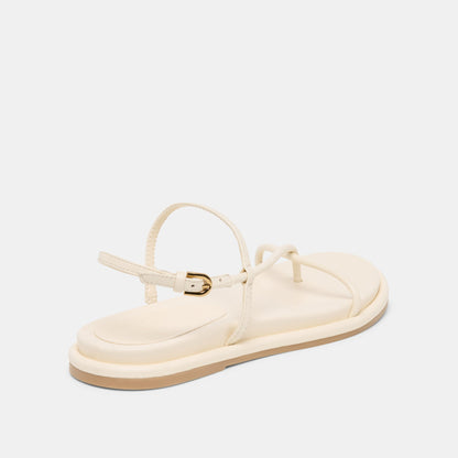 Dolce Vita Dom Off White Leather Sandals