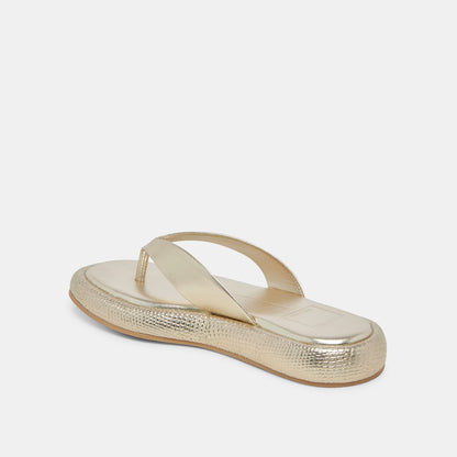 Dolce Vita ADIN SANDALS PLATINUM DISTRESSED LEATHER