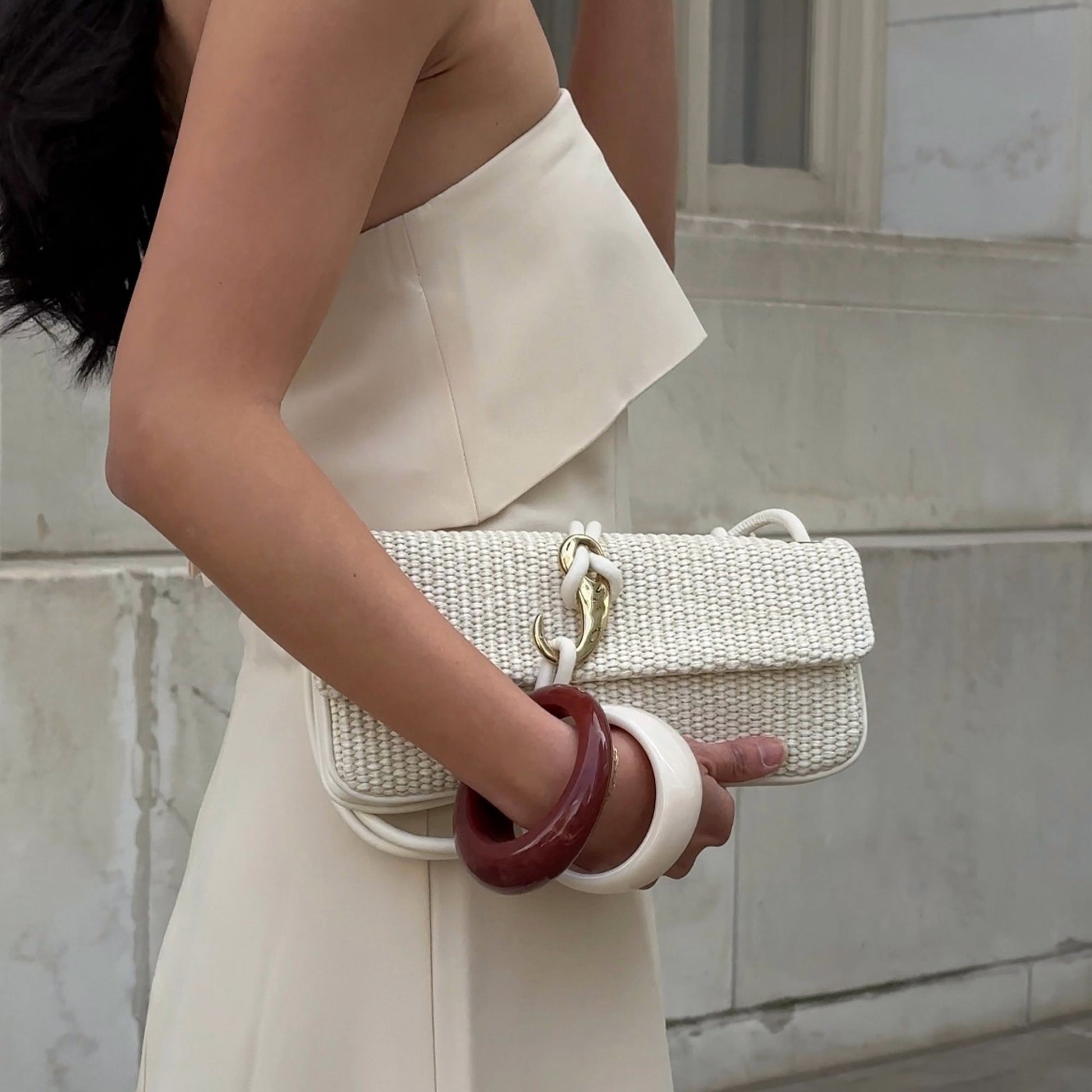 Dolce Vita Alice Natural Raffia Shoulder Bag