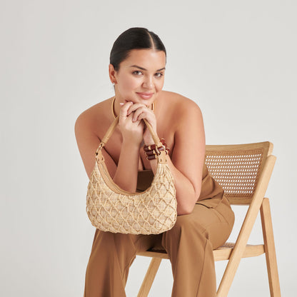 Dolce Vita POSITANO SHOULDER BAG NATURAL RAFFIA