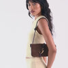 Dolce Vita Alice Chocolate Suede Shoulder Bag