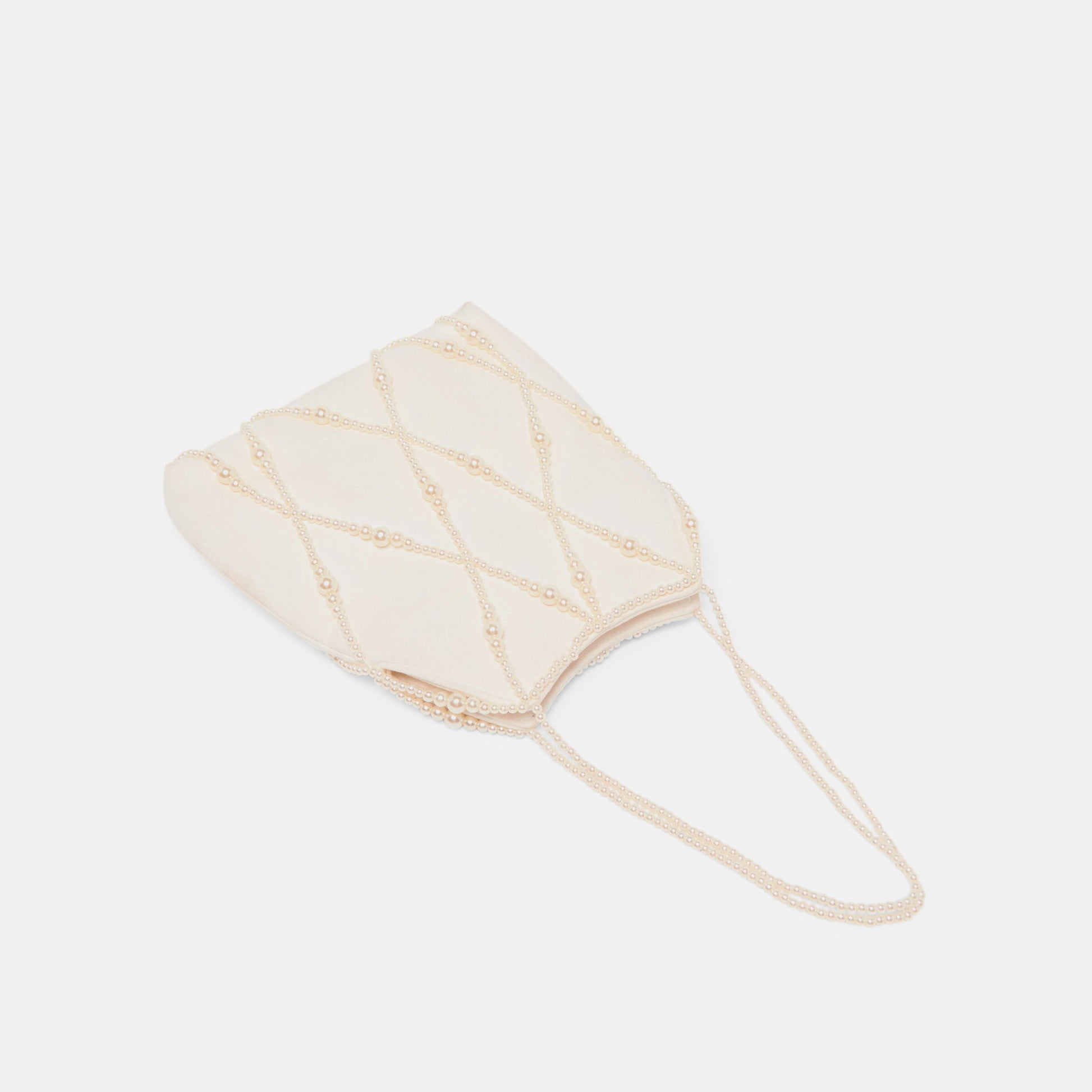 Dolce Vita Serilda Ivory Satin Handbag