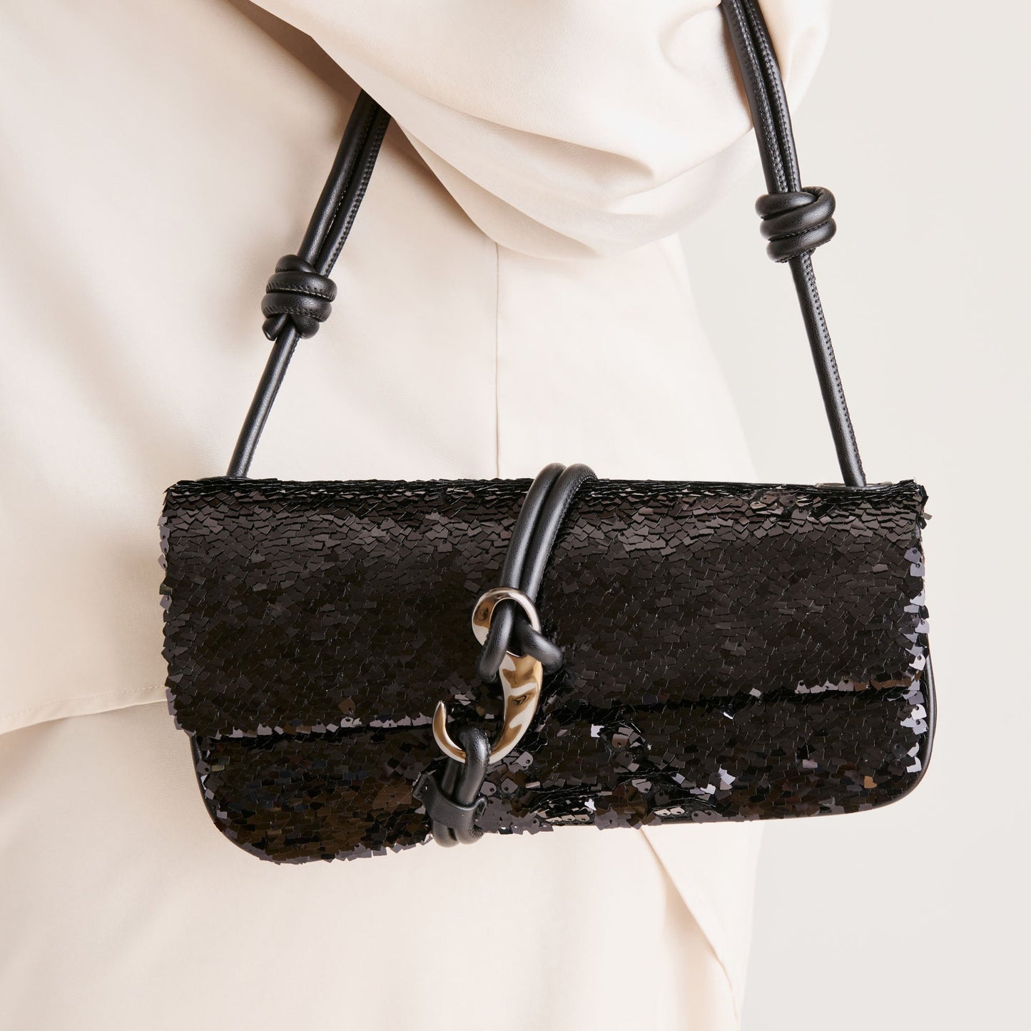 Dolce Vita Alice Black Sequin Shoulder Bag