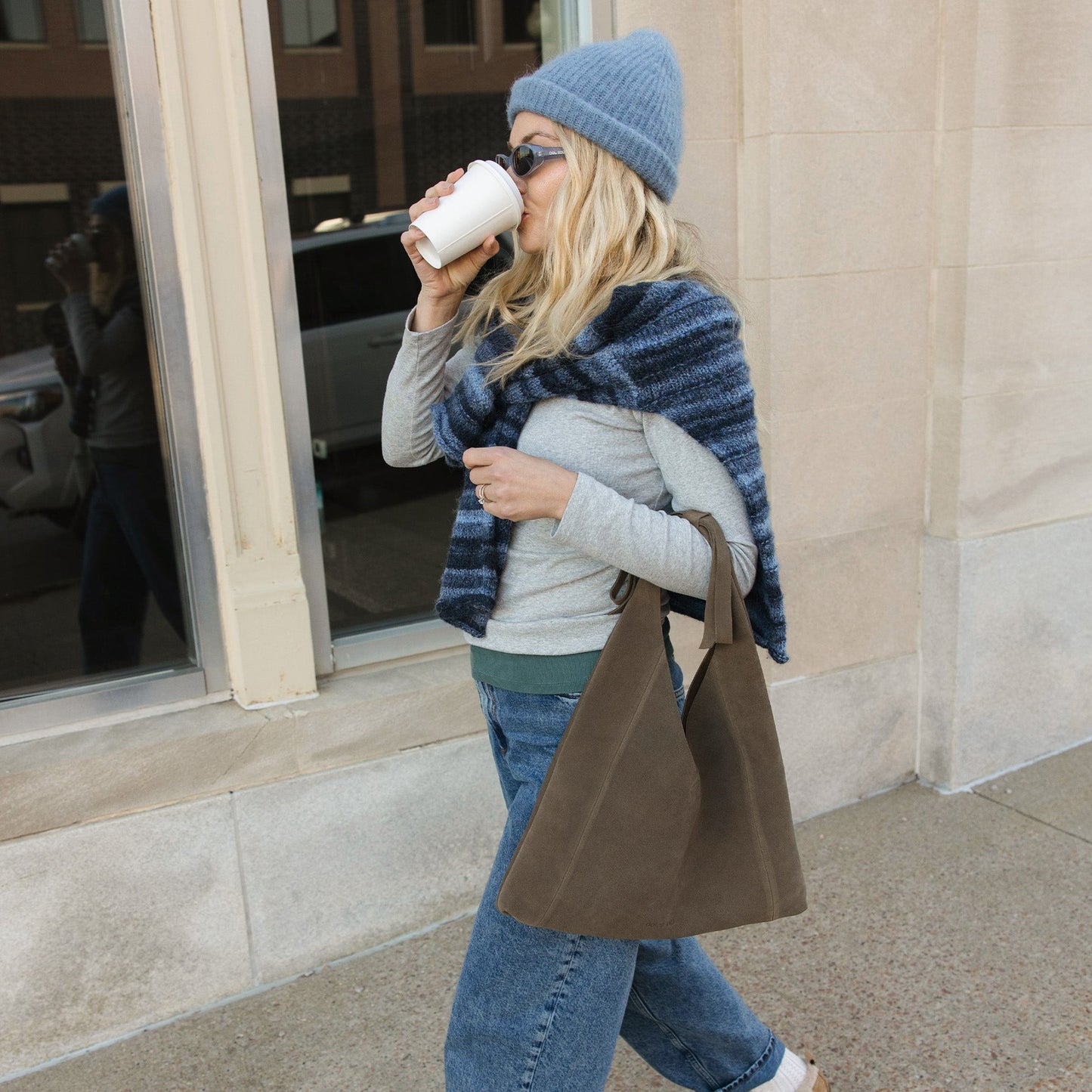 Dolce Vita Marie Olive Suede Tote